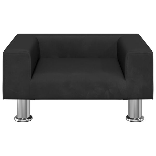 vidaXL sofa til børn 50x40x26,5 cm fløjl sort