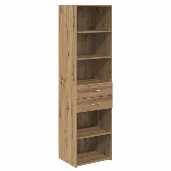vidaXL Highboard Artisan Egetr&aelig; 50 x 42,5 x 185 cm Konstrueret tr&aelig;