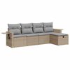 vidaXL sofas&aelig;t til haven 5 dele med hynder polyrattan beige