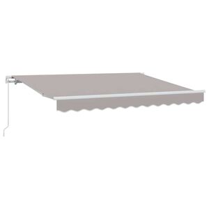 vidaXL Utr&aelig;kkelig Markise Lysegr&aring; 250 x 200 cm Stof