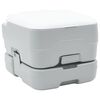 vidaXL Camping toilet Gr&aring; og Hvid 41,5 x 36,5 x 30 cm Polyethylen