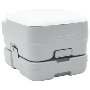 vidaXL Camping toilet Gr&aring; og Hvid 41,5 x 36,5 x 30 cm Polyethylen