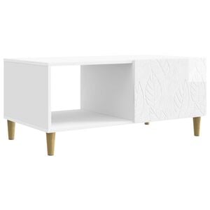 vidaXL Sofabord Hvid h&oslash;jglans 90 x 50 x 40 cm Konstrueret tr&aelig;