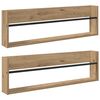 vidaXL Magasin Rack med hylde 2 stk. Artisan Egetr&aelig; 100 x 12 x 30 cm