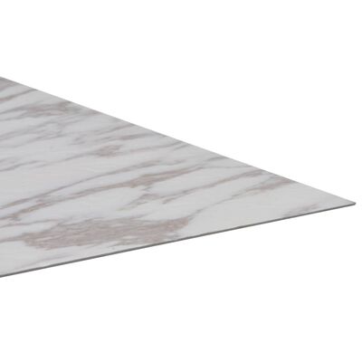 vidaXL selvklæbende PVC-gulvbrædder 5,11 m² hvid marmor