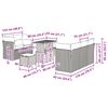 vidaXL Havesofa S&aelig;t 8 pcs Sort polyrattan