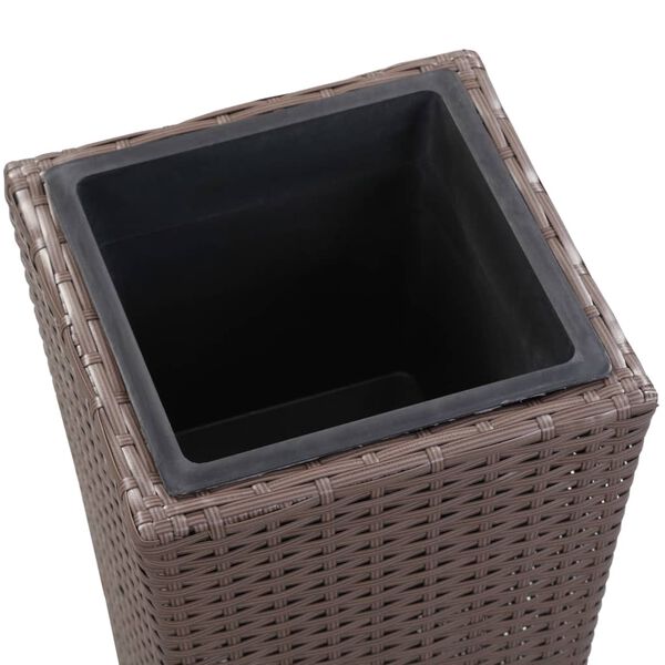vidaXL h&aelig;vet plantekasse 30x30x80 cm polyrattan brun