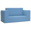 vidaXL 2-personers sovesofa til børn blødt plys blå