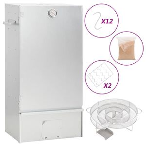 vidaXL rygeovn med generator til koldr&oslash;gning galvaniseret st&aring;l