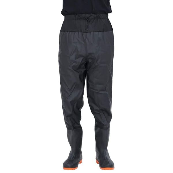vidaXL waist waders med st&oslash;vler str. 46 sort