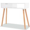 vidaXL konsolbord massivt fyrretr&aelig; 80 x 30 x 72 cm hvid