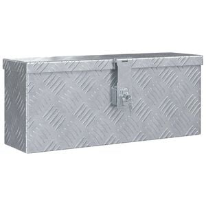vidaXL aluminiumskasse 48,5 x 14 x 20 cm s&oslash;lvfarvet