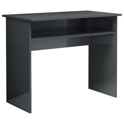 vidaXL skrivebord 90x50x74 cm konstrueret træ grå højglans