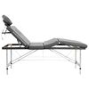 vidaXL massagebord med 4 zoner aluminiumsstel 186 x 68 cm antracitgr&aring;