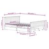 vidaXL sengeramme med 4 skuffer 140x200 cm massivt fyrretr&aelig; hvid