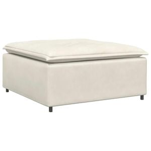 vidaXL modul&aelig;r sofa fodskammel modul 100x100x48 cm cremefarvet