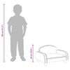 vidaXL sofa til børn 50x40x30 cm kunstlæder grå