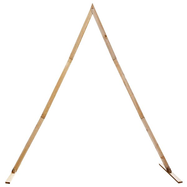 vidaXL Bryllupsbue Lys Brun 202 x 95 x 254 cm Massivt fyrretr&aelig;