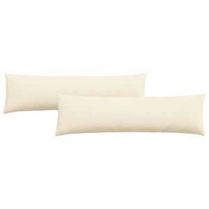 vidaXL Sofapuder 2 pcs Creme 145 x 40 cm Velourstof