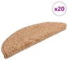 vidaXL trappem&aring;tter 20 stk. 56x17x3 cm beige halvrunde
