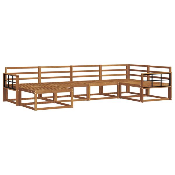 vidaXL Udend&oslash;rs sofagruppe 6 pcs Naturfarvet Massivt Akacietr&aelig;