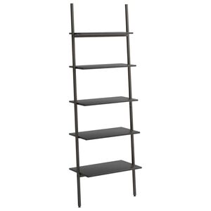 vidaXL stigereol med 5 hylder 64x34x185,5 cm sort