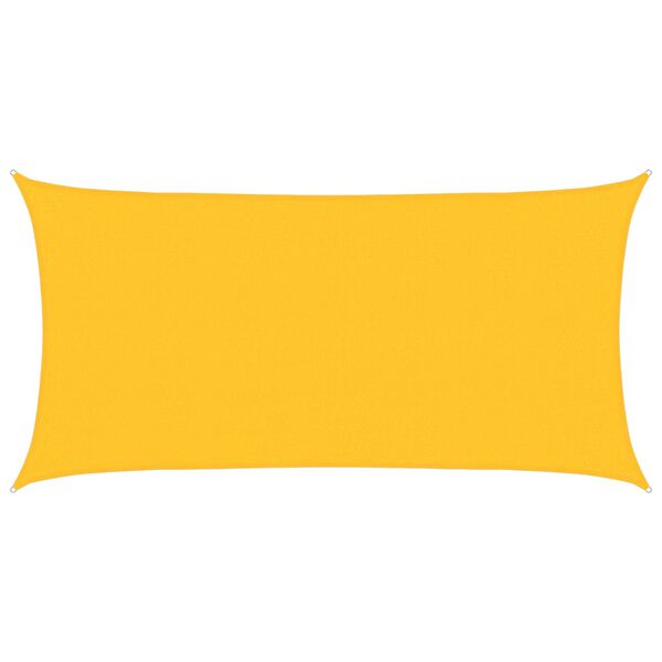 vidaXL solsejl 2x3,5 m 160 g/m&sup2; HDPE rektangul&aelig;r gul