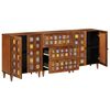 vidaXL Sideboard 3 pcs Valn&oslash;d Massivt mangotr&aelig;