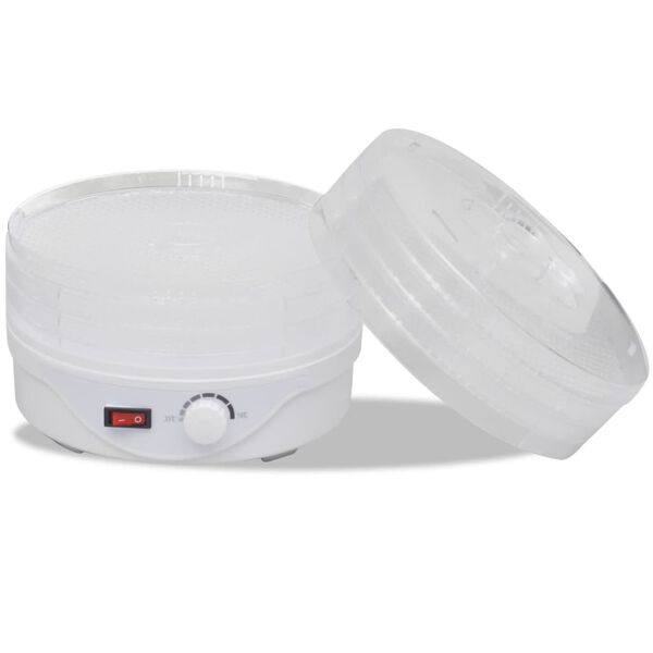 vidaXL fødevaredehydrator med 6 stabelbare bakker (rund)