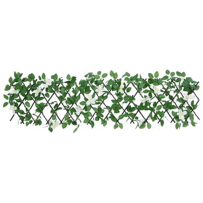 vidaXL espalier med kunstig vedbend 180x30 cm udvidelig grøn