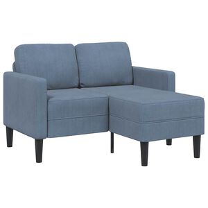 vidaXL 2-personers sofa med chaiselong L-formet 125 cm linned bl&aring;