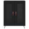 vidaXL skænk 69,5x34x90 cm konstrueret træ sort
