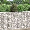 vidaXL gabion-h&oslash;jbed 80x20x100 cm trapezformet galvaniseret st&aring;l
