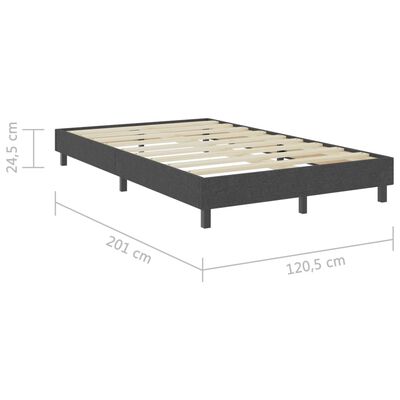 vidaXL sengestel til boxmadras 120x200 cm stof grå