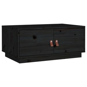 vidaXL sofabord 80x50x35 cm massivt fyrretr&aelig; sort