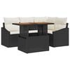 vidaXL Havesofa S&aelig;t 5 stk. Sort polyrattan