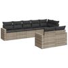 vidaXL sofas&aelig;t til haven 8 dele med hynder polyrattan lysegr&aring;