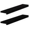 vidaXL vindueskarme 2 stk brunsort 80x15x2 cm massivt egetr&aelig;