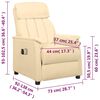 vidaXL eldrevet massagestol kunstlæder cremefarvet