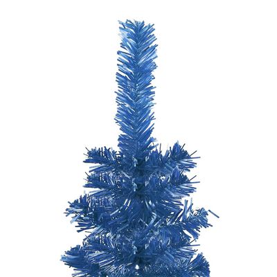 vidaXL smalt juletræ med LED-lys og kuglesæt 150 cm blå