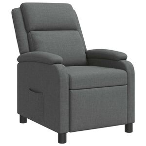 vidaXL Recliner M&oslash;rkegr&aring; Stof