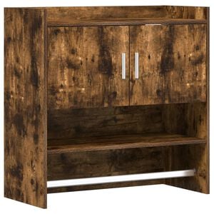 vidaXL V&aelig;ghylde V&aelig;gmonteret R&oslash;get eg 80 x 36 x 80 cm Konstrueret tr&aelig;