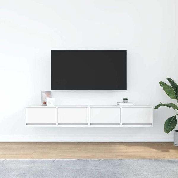 vidaXL tv-borde 2 stk. 80x31x25,5 cm konstrueret tr&aelig; hvid