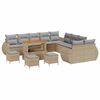 vidaXL Havesofa S&aelig;t 14 stk. Beige polyrattan