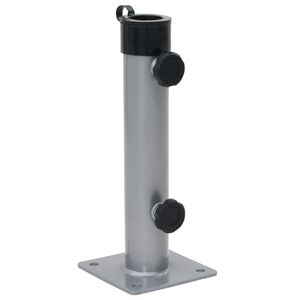 vidaXL parasolholder til &Oslash;38/48 mm stang st&aring;l s&oslash;lvfarvet