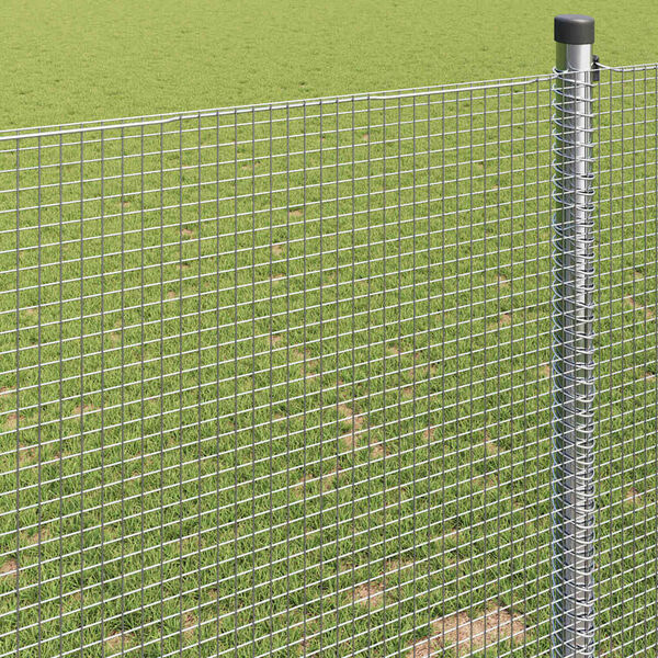 vidaXL Svejset Trådhegn Sølv 0.4 x 25 m Stål