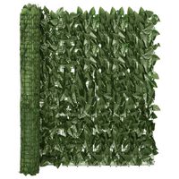 vidaXL altanafskærmning 300x100 cm mørkegrønne blade