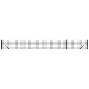 vidaXL trådhegn med flange 0,8x10 m grøn