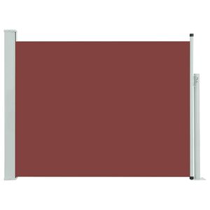 vidaXL sammenrullelig sidemarkise til terrassen 140x500 cm brun