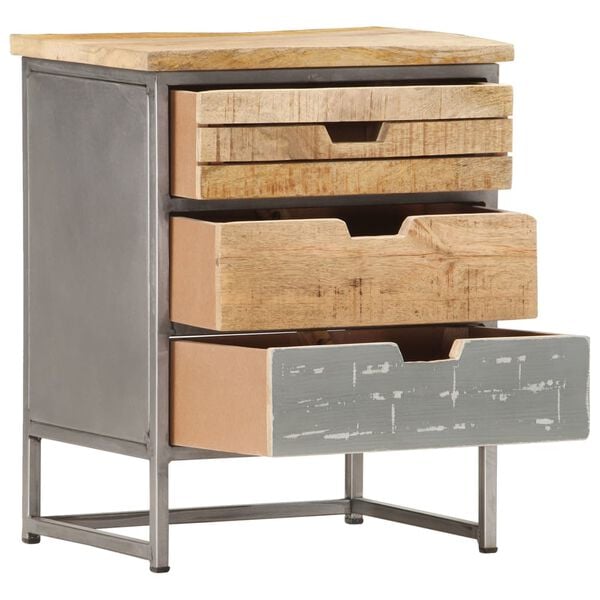 vidaXL sengeskab 40x30x50 cm massivt mangotr&aelig;